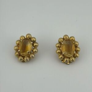 Vintage signed costume jewelry Continental earrings